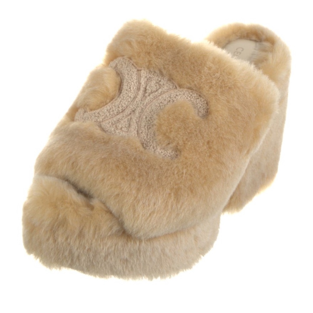 Authentic Celine Fur Wedge